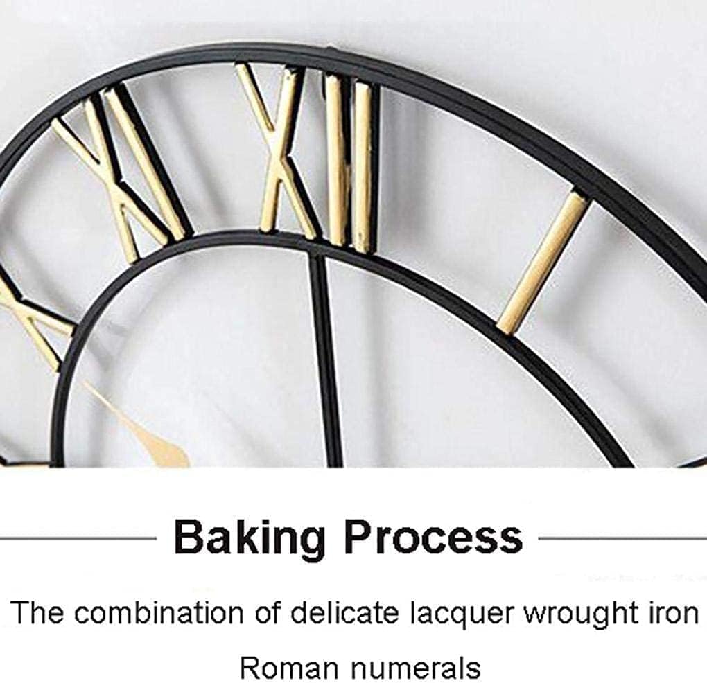 Outdoor Wall Clock Weatherproof, Retro Garden Wall Clocks Outdoor Iron Garden Ornaments Outdoor, Numeral Precise Timing