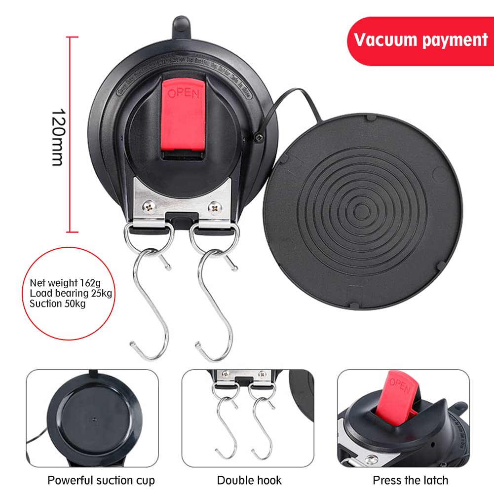 6 Pezzi Ancoraggi A Ventosa Con Gancio – Forti Ventose In PVC Per Auto, Camper, Tende Da Sole, Superfici Liscie, Carico Max 30kg - 4