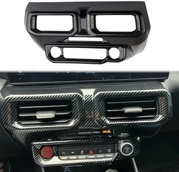 Center Console Air Vent Cover Trim Kit Accessories for 2024-2026 Ford Mustang carbon fiber style