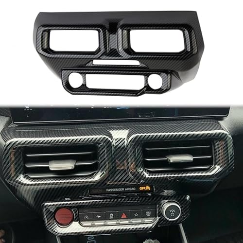 Fewshaw Center Console Air Vent Cover Trim Kit Accessories for 2024-2026 Ford Mustang (carbon fiber style)