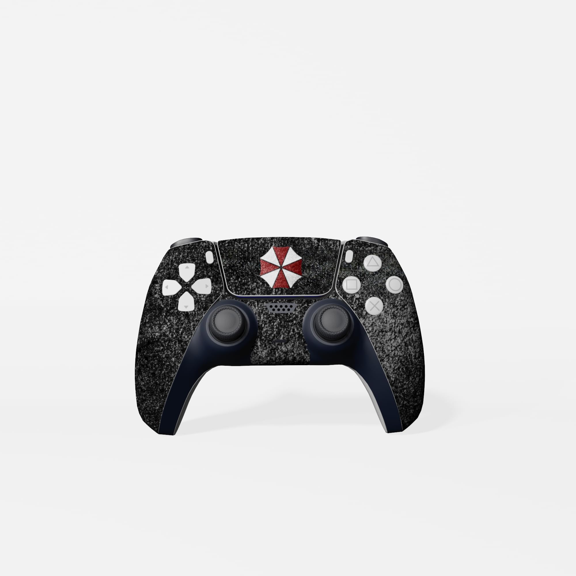 MaD Vision® Extra-Durable Skin Kit per PlayStation 5 (PS5) Disc | Set di Pellicole Adesive in Vinile Opaco per la Console e 2 Controller - per Resident Evil Umbrella Design
