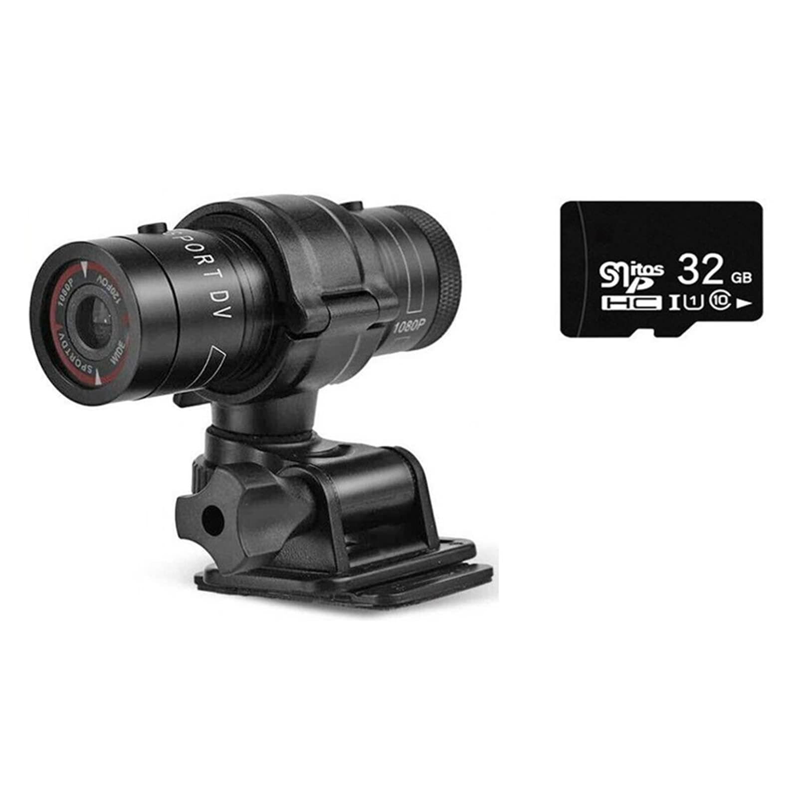 Action Cam, Telecamera sportiva for bicicletta Telecamera sportiva impermeabile 4K Mountain Bike moto Azione Mini videocamera Videocamera DV F9 Full 1080p HD Videoregistratore for auto ,All'aperto, Sp