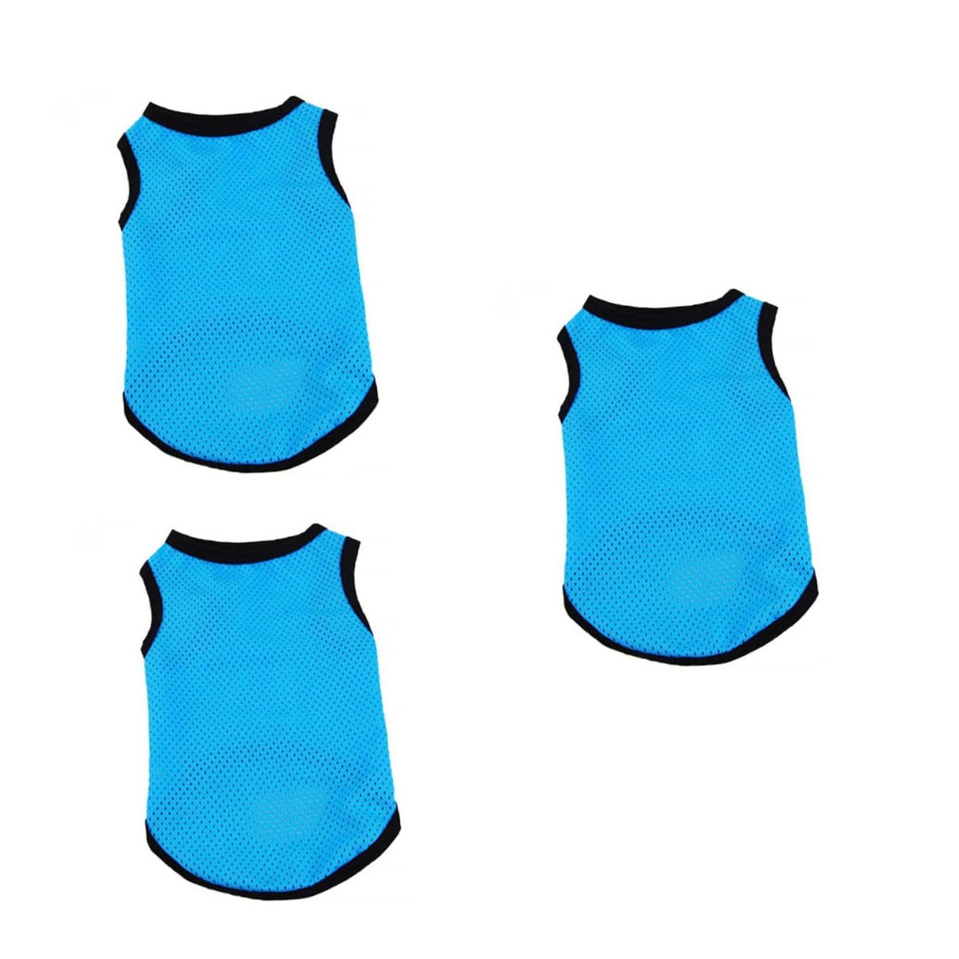 FRCOLOR 3pcs Pet Cooling Vest Breathable Cooling Vest for Dog Puppy Pet Summer Costume Comfortable Clothes