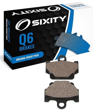 Sixity Q6 Front Organic Brake Pads compatible with Yamaha RX-Z 135 2UX 3UK1 1987-1989 Complete Set