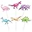 WERNNSAI 36 Pcs Dinosaur Cupcake Toppers - Girl Dinosaur Party Decorations Dino Cake Toppers Picks Dino Cake Decorations for Kids Birthday Baby Shower Party Supplies