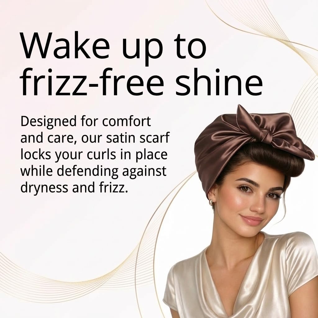 Heatless Curls Overnight Blowout Rods 6 Pcs - Premium Jumbo Velvet Flexi Rods & X-Large Satin Scarf for Sleeping Hair Wrap Heatless Hair Curler for No Heat Curls, Tools for Straight, Wavy, Fine Hair