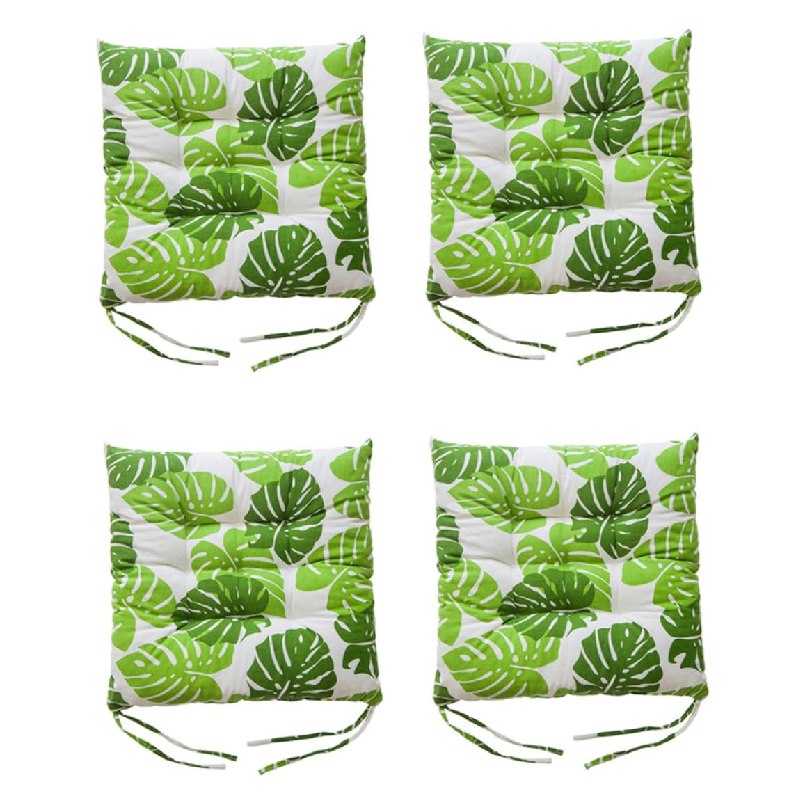 Coussin de chaise de feuilles 4pcs idéal pour vos repas sur la terrasse