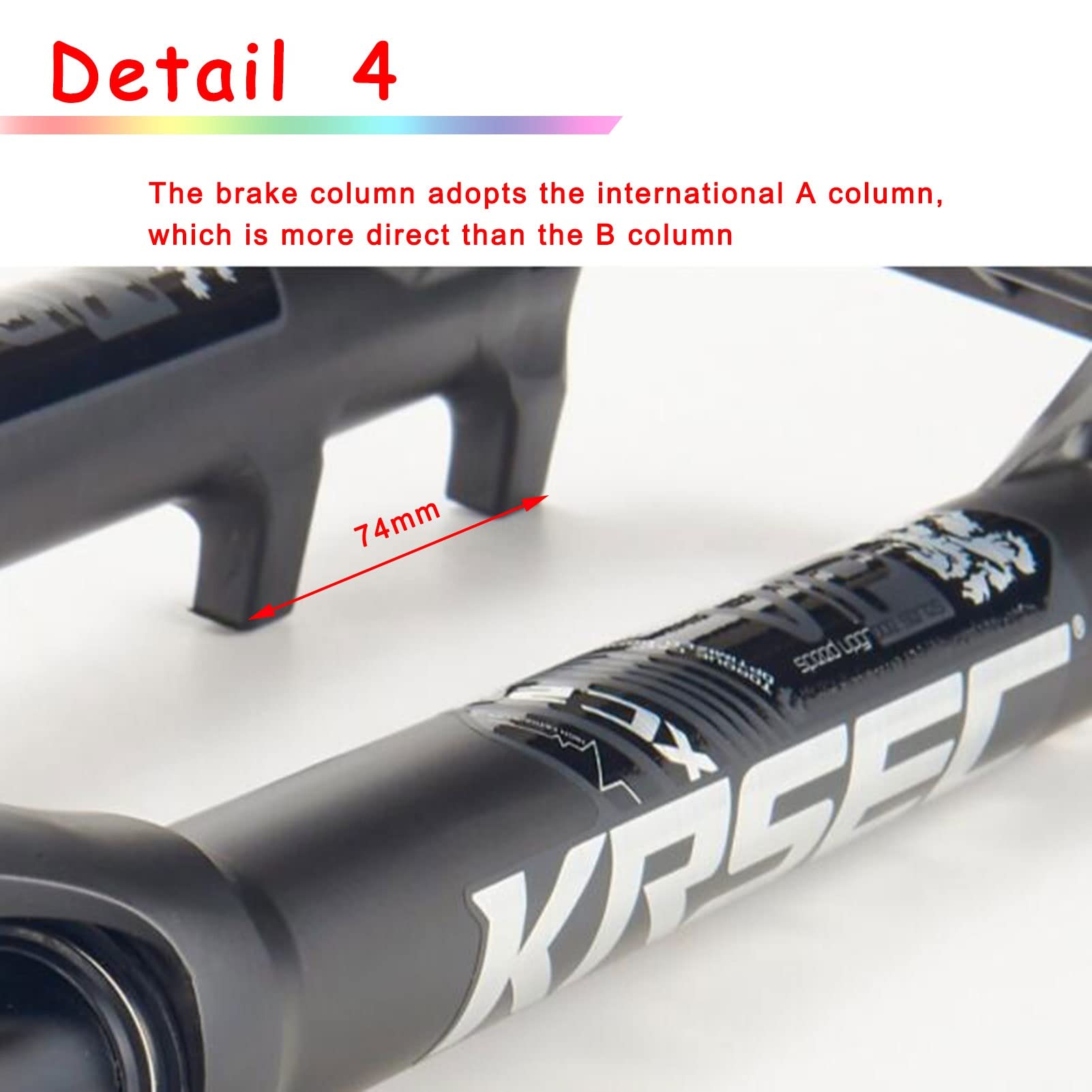 Horquilla de suspensión MTB de 26/27,5/29 Pulgadas, 120 mm de Recorrido, aleación de magnesio de 1-1/8", liberación rápida de 9 mm, Accesorios de Aire
