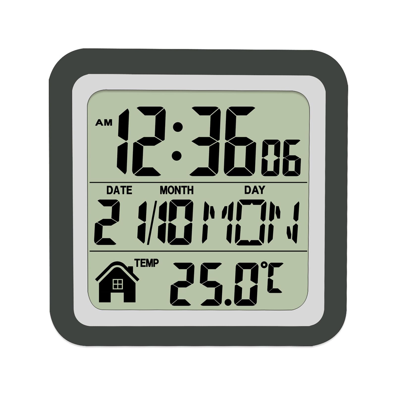 SHINLHUA Digital Clock Temperature Display for Bathroom Kitchen Living Room Large Screen Bathroom Suction Cup Clock Digital