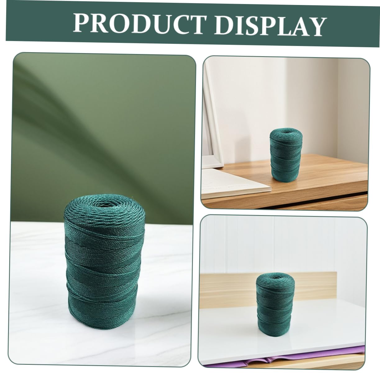 TOYANDONA 2 Cuerdas de Nylon Trenzado para Reparación de Redes de Pesca, Resistentes y Ligeras, Ideales para Lagos y Ríos, Color Verde, Pack de 2 Piezas