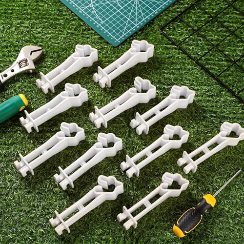 Image of Outus 50 Pcs Reversed Extender Electric Fence T Post Insulators Snap Fit T Post Insulators for Electric Fence Wire Yard Agricultural Ranchers Farm (White)