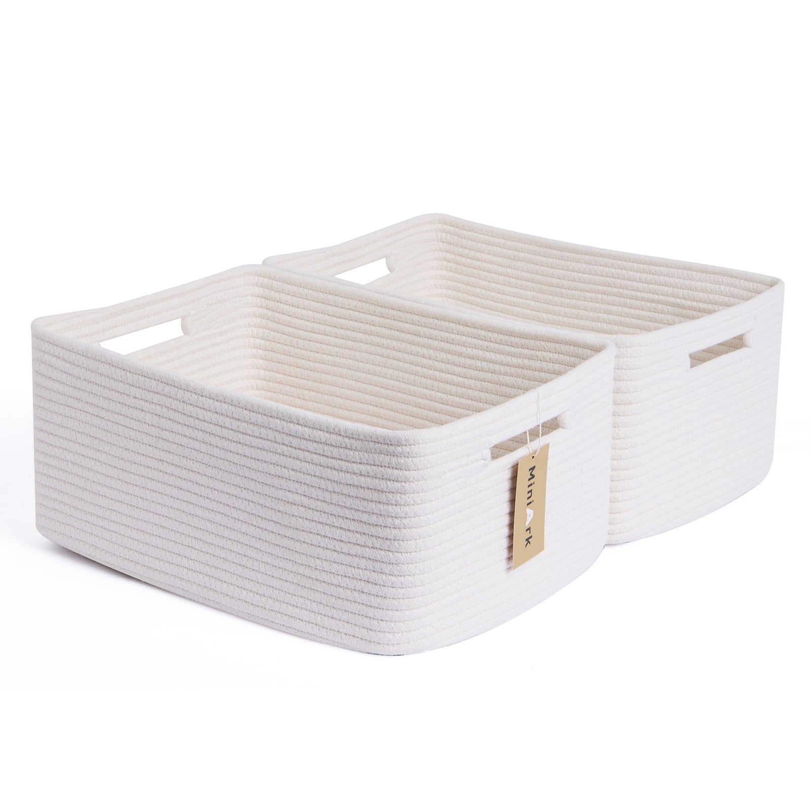 Grands paniers de rangement MiniArk lot de 2 bacs pour placard et vetements