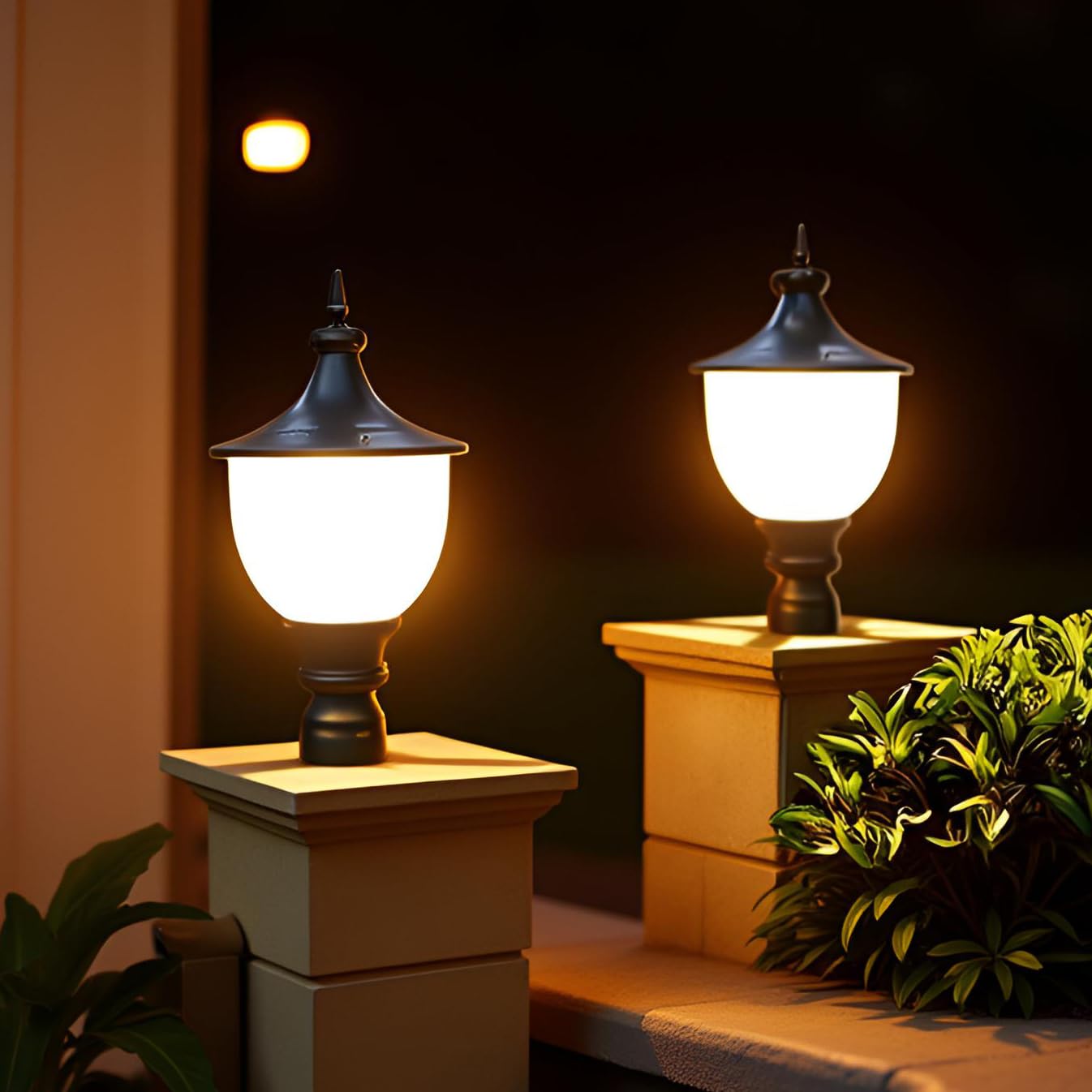 BrighLyt Gate Light for Outdoor Waterproof – Gate Light Lamp for Home Entrance & Terrace Garden, Durable & Boundary Lighting Fixture (GL07, Pack of 2)