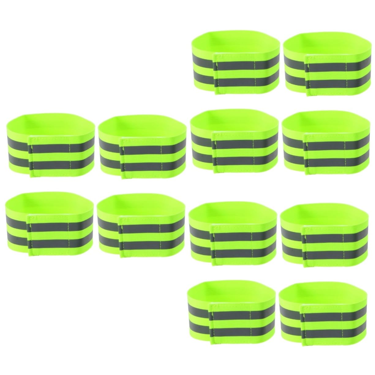 Toddmomy 12piezas Brazaletes Reflectantes De Seguridad para Correr y Ciclismo De Alta Visibilidad para Actividades Nocturnas Verde