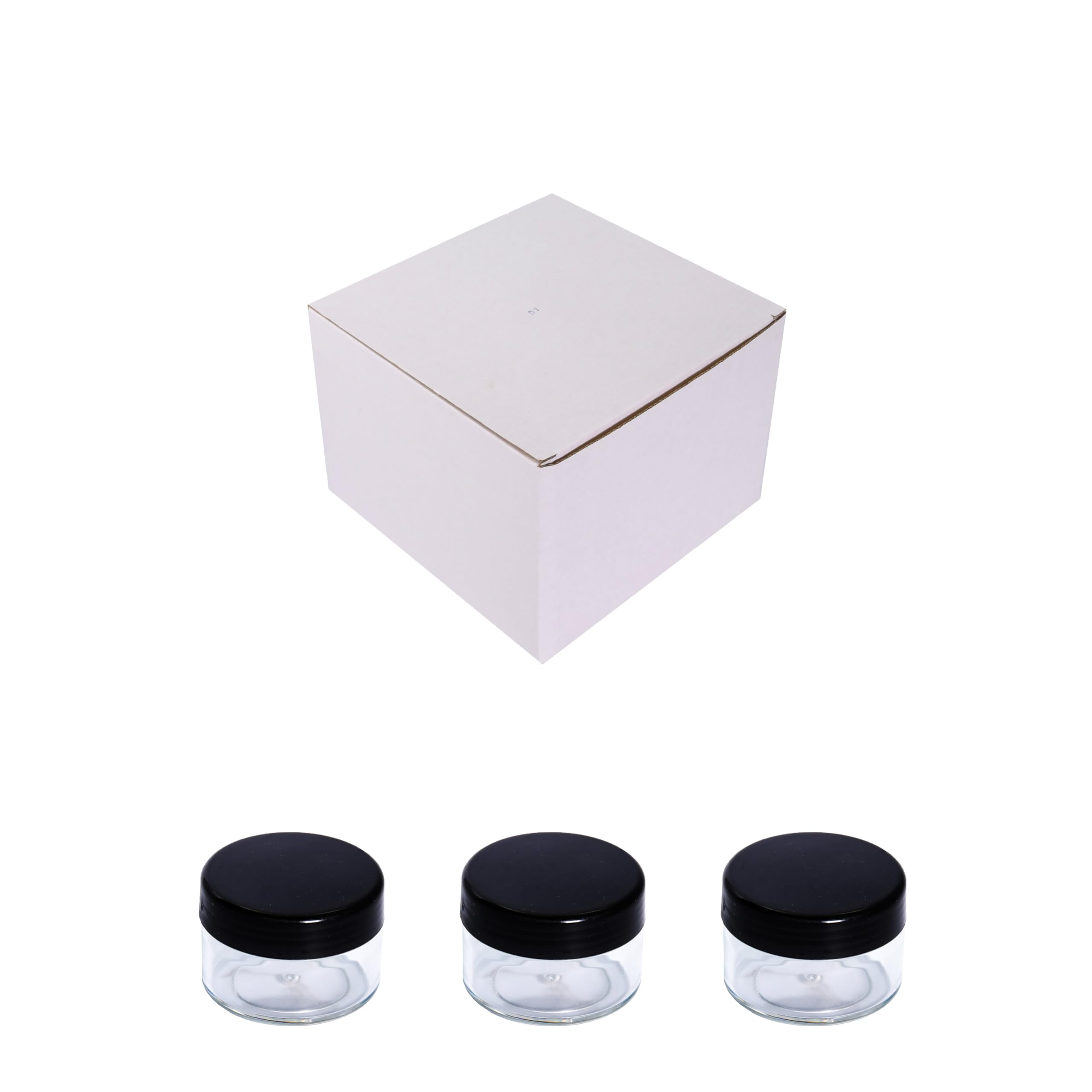 Zetla Okrągłe plastikowe pudełka do przechowywania (B2) 10 ml przezroczysty rozmiar (37 x 17 mm) pudełko 125 szt