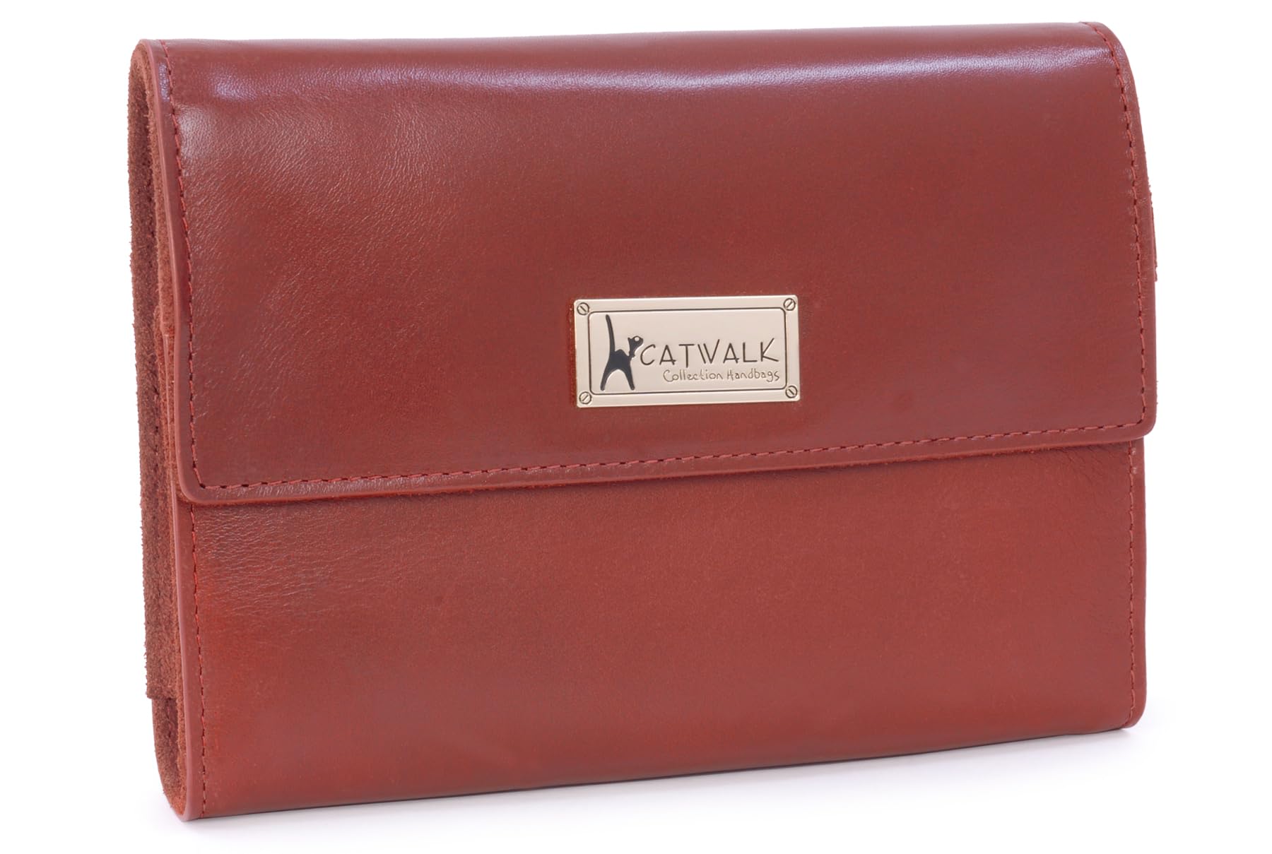 Catwalk Collection Handbags Women's Red - Jewellery Roll - Travel Jewelry Organiser Case - Smooth Leather And Suede - Gift Boxed - Chanelle