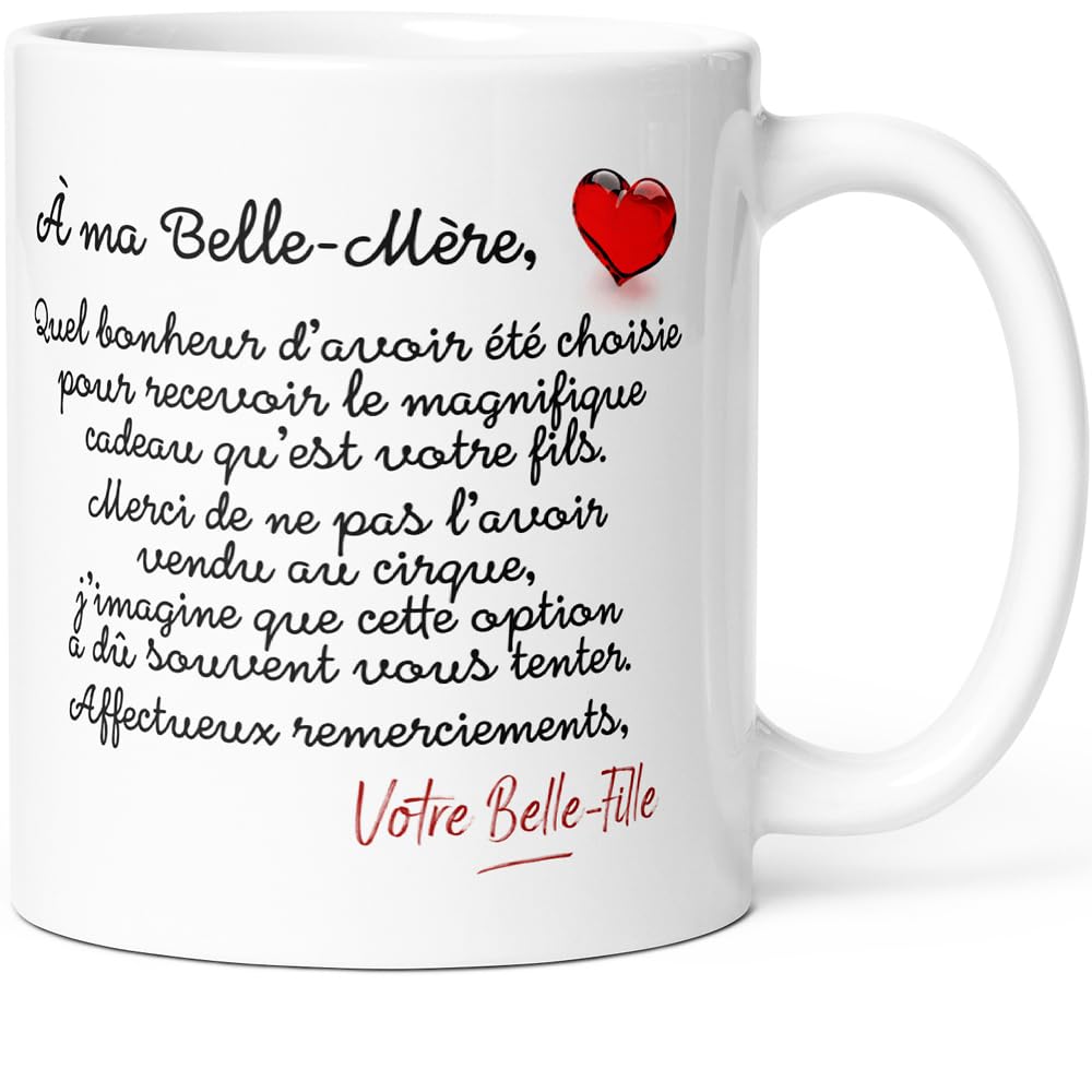 Tasse à Café Humoristique Pour Belle-mère - Tasse Pour La Fête Des