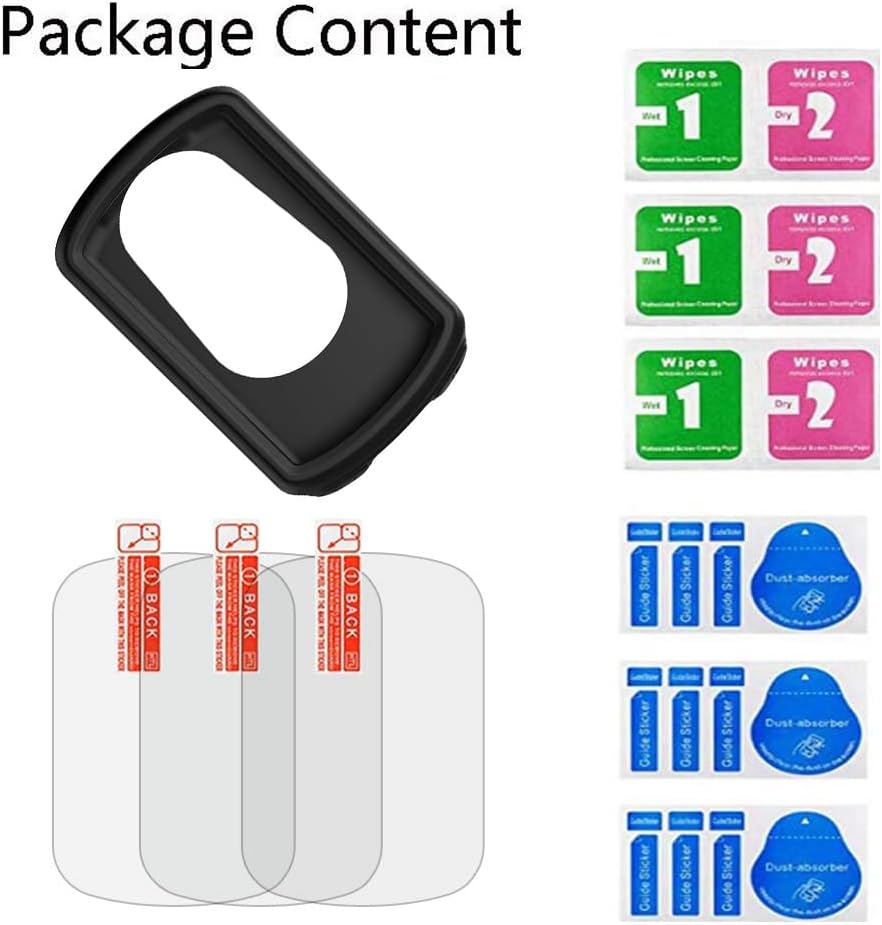 Screen Protector for Garmin Edge 1030/1030 Plus Gps (3+1pack) and Silicone Case Cover,Tempered Glass Film Anti-Scratch High Definition Full Coverage - Image 5