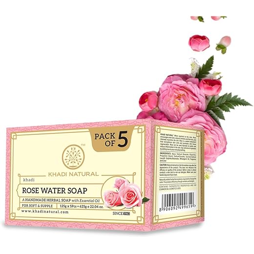Khadi Rosewater Soap - Hydrating - 625g