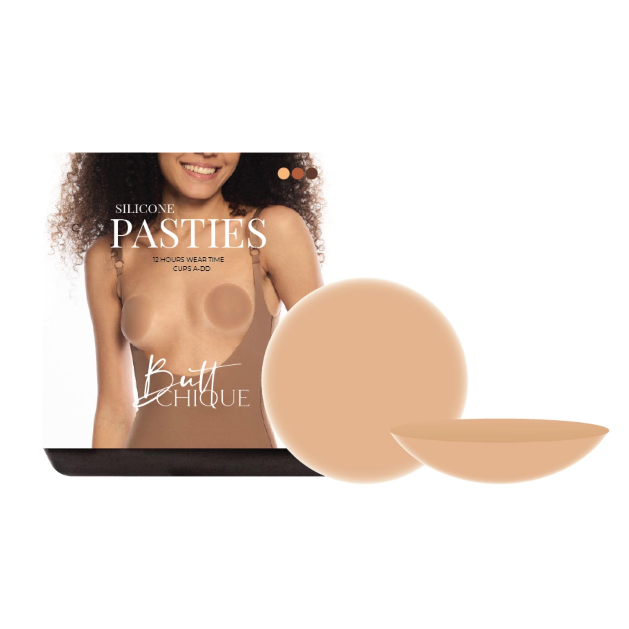 Silicone Pasties Reusable Stick-On Pasties (8 CM Diameter) Without Adhesive - Heat-Activated Grip | Breathable, Skin-Safe & Sweat-Resistant-image-19