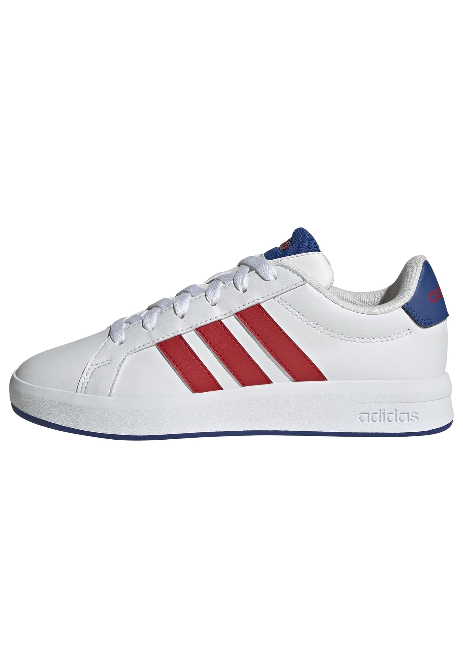 adidas Unisex Kids Grand Court 3.0 Junior Shoes, FTWR White/Team Royal Blue/Better Scarlet, 3.5 UK