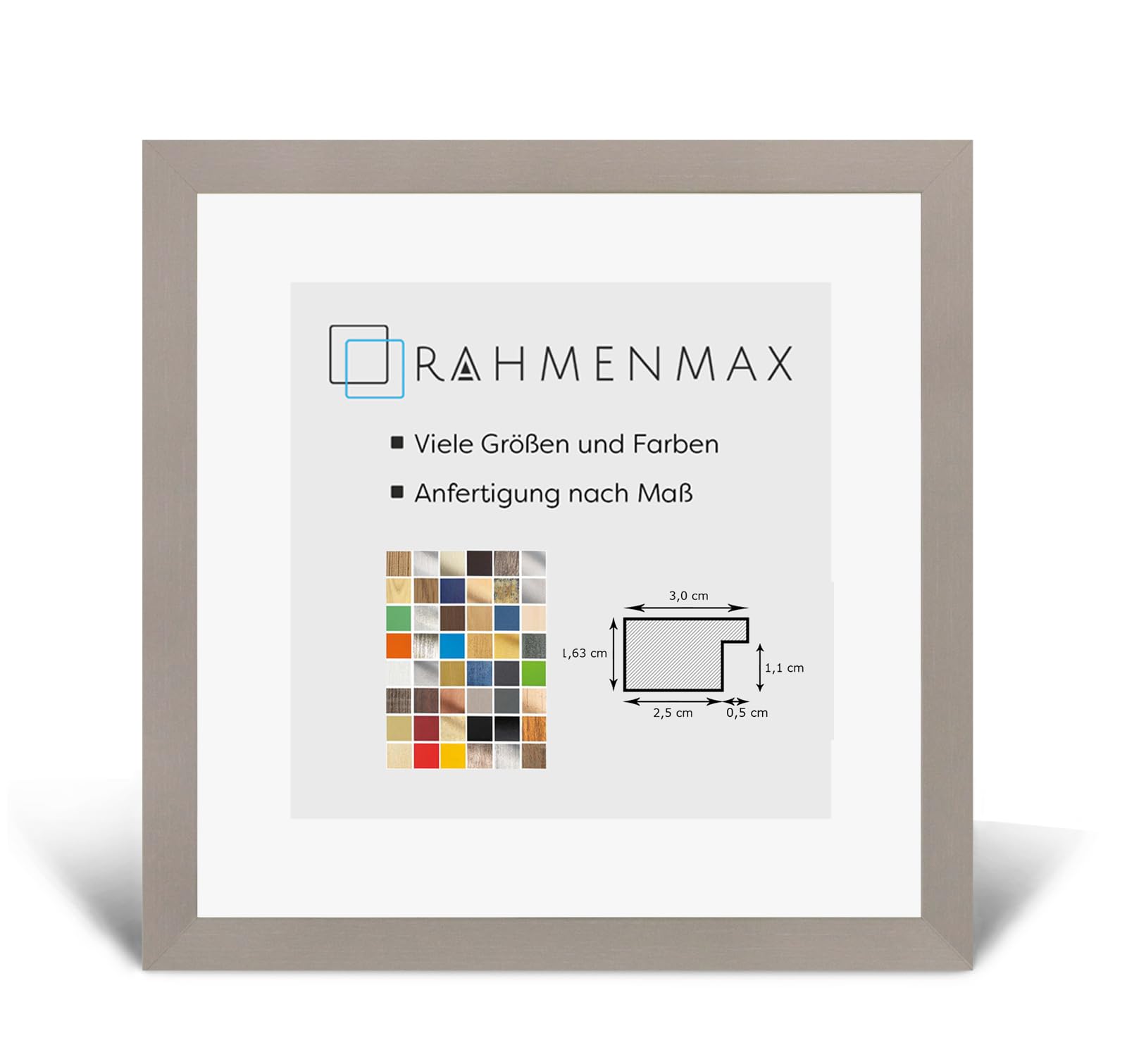 Cadre photo en bois gris clair pour sublimer vos puzzles 45x45 cm au salon