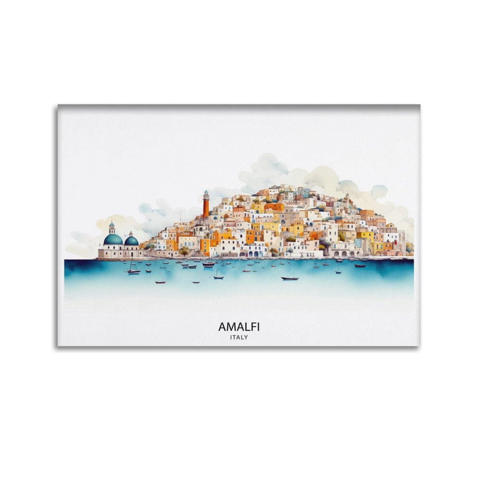 xiaoxiaoshen Amalfi Skyline Italian Seaside Mediterranean Landscape Italy Canvas Poster Wall Art Prints Room Aesthetic Murals Bedroom And Living Decorations 12x18inch(30x45cm)