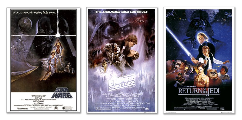 Amazon.com: Star Wars Episode IV, V & VI - Movie Poster Set