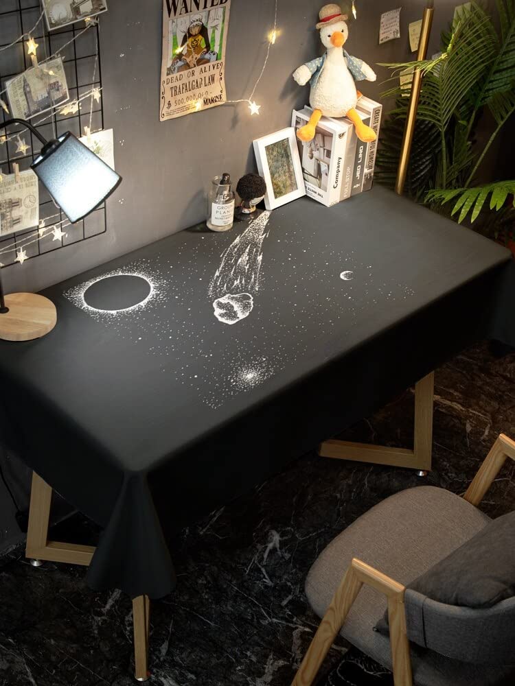 Amazon｜ブラックアート イラスト ムーン 防水 洗いやすい 家庭用