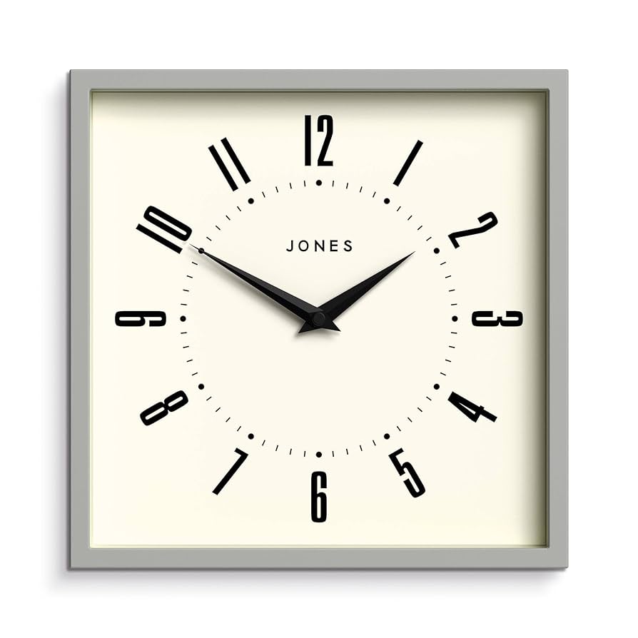 Amazon.com: JONES CLOCKS® Box Wall Clock | Retro Square