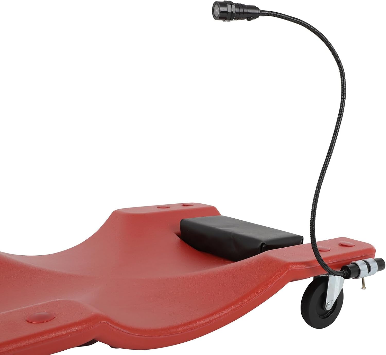 SCITOO 40 Inches Mechanic Creeper, Automotive Garage Repair Low Profile Under Car Rolling Creeper with Padded Headrest, Plastic, Red