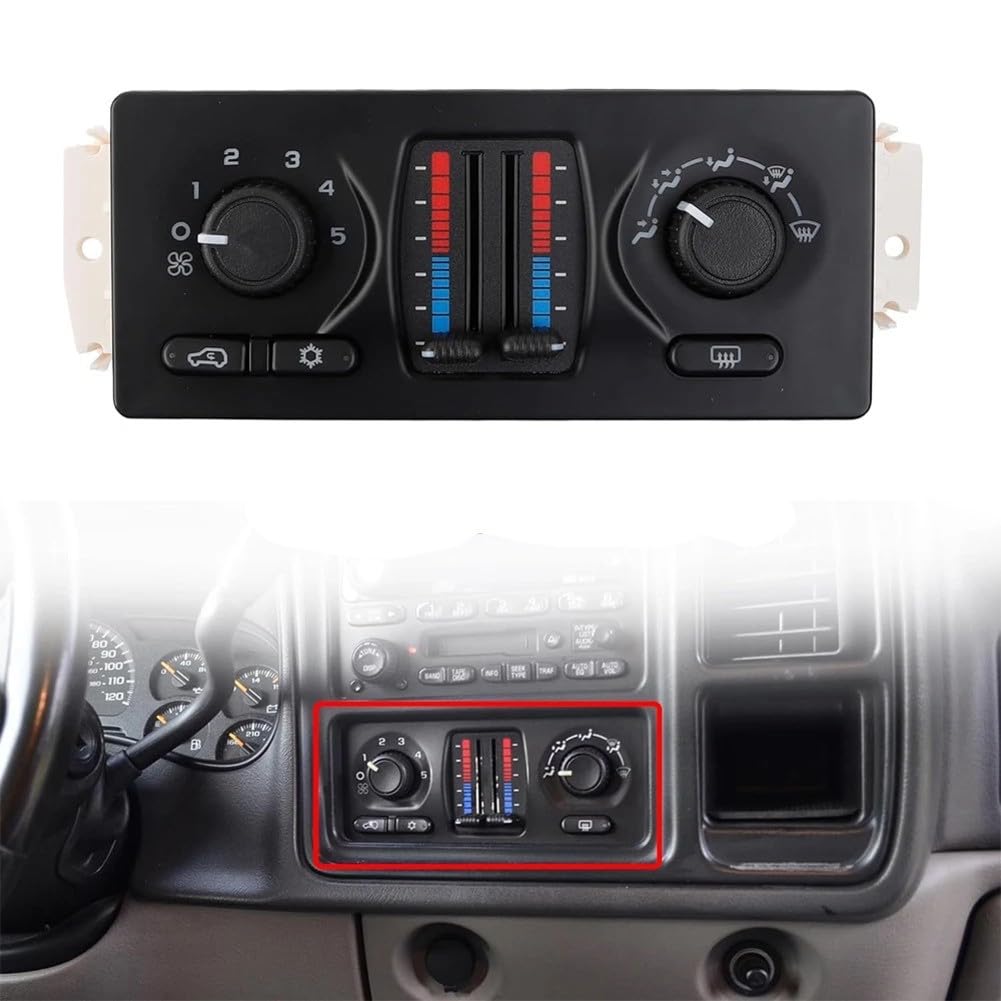 Panel de repuesto de módulo de control de clima de aire acondicionado ABS negro para GMC para Sierra para Yukon para Cadillac para Escalade para Envoy para Buick para Saab 9-7X 2002-2009 OE