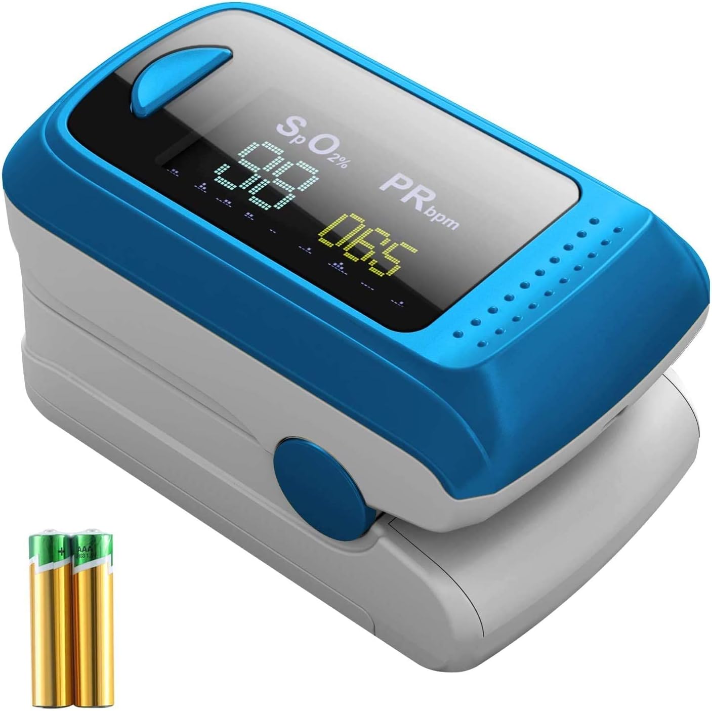 Pulse Oximeter NHS Approved UK, Pulse Oximeter,Heart Rate Monitor with LED Display Measures Pulse Rate and Blood SpO2 Level,Portable Pulse oximeter for Monitoring Adults and Children (green)