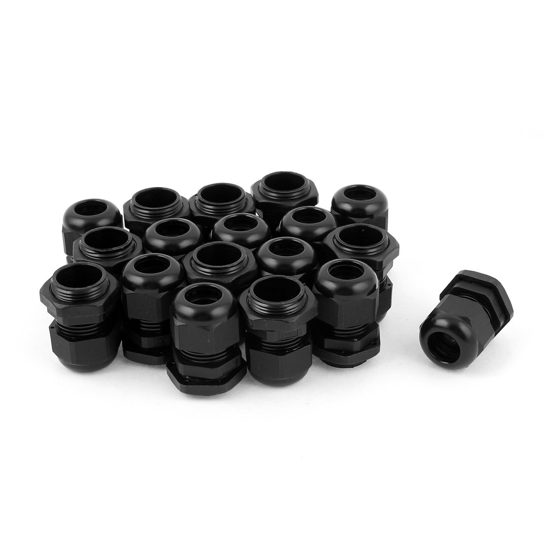 Aexit 18pcs PG16 Transmission Waterproof Cable Glands Connector for 10-14mm Dia Wire