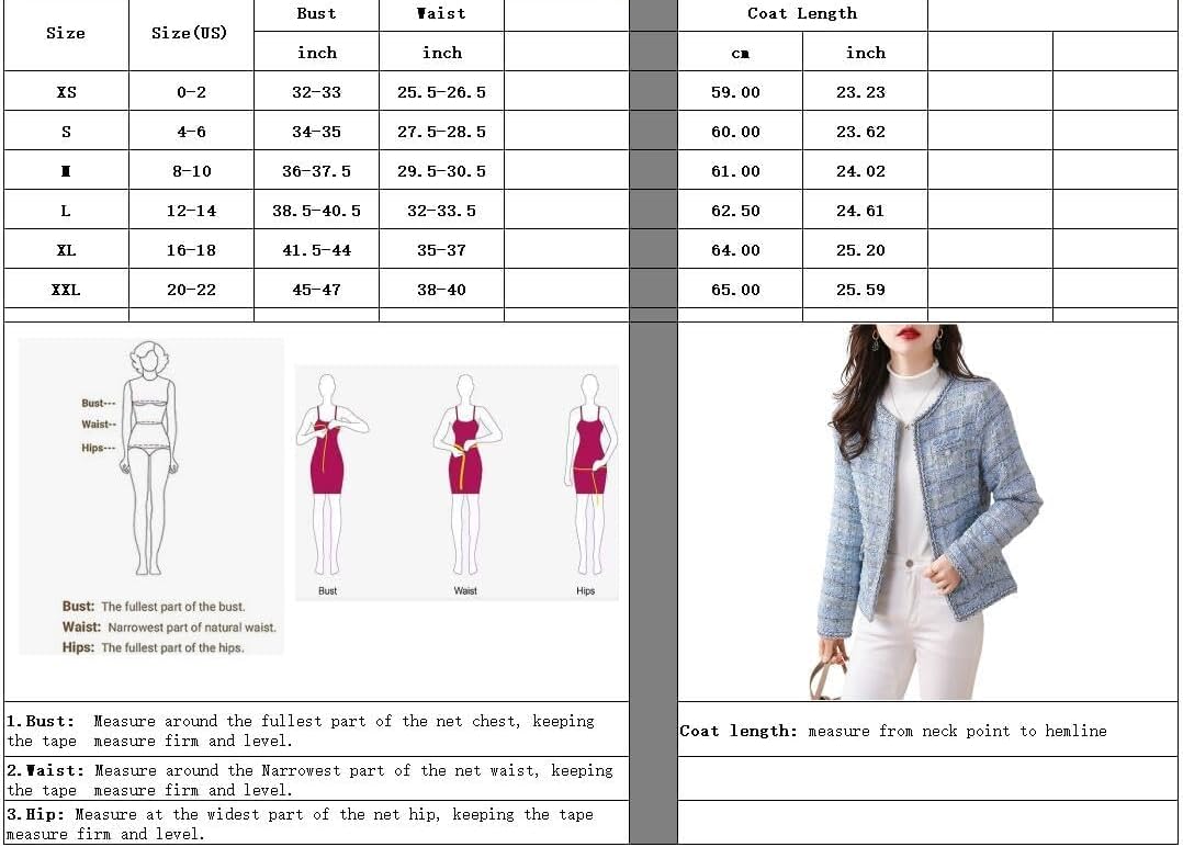 Cardigan élégant pour Femme Veste en Tweed Travail décontracté Cardigan de Bureau Haut Court Slim sans col Boutonné Veste de Costume d'affaires décontractée