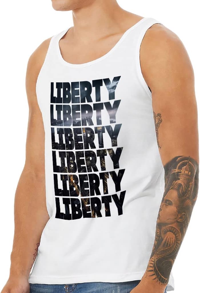 Liberty Tank - United States Workout Tank - Quotes Printed Jersey Tank