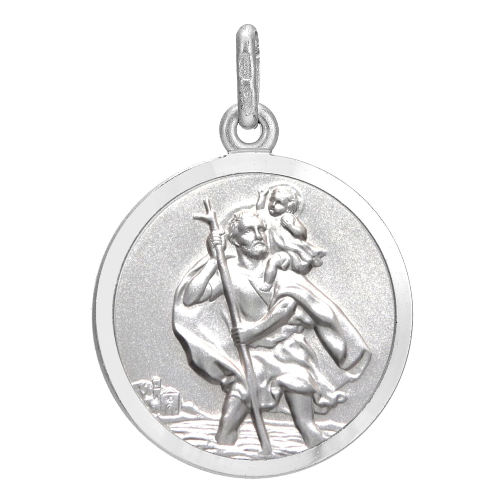 Pendentif Saint Christophe argent 18mm breloque religieuse