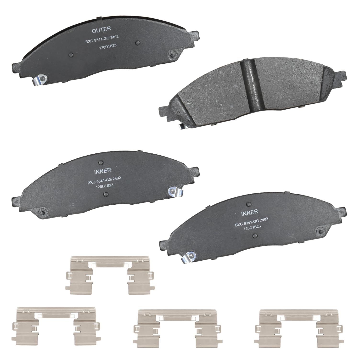 Bendix Premium SBC2402 Ceramic Front Brake Pads for Chrysler Pacifica 2024-2020, Jeep Grand Cherokee 2024-2023, Grand Cherokee L 2024-2022