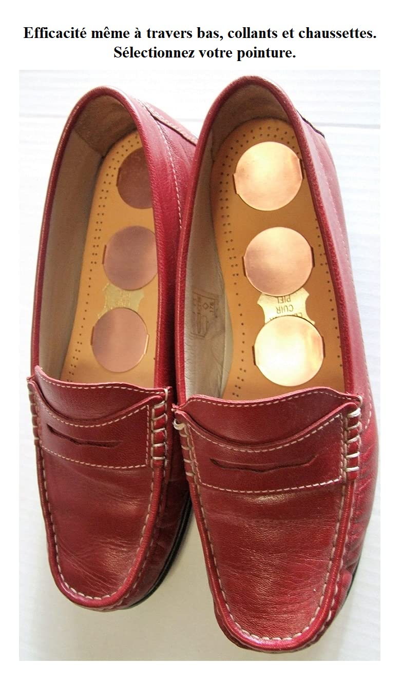 Sabona Plantillas de cuero de cobre 37, unisex, beige, terapéuticas, de longitud completa, antimicrobianas