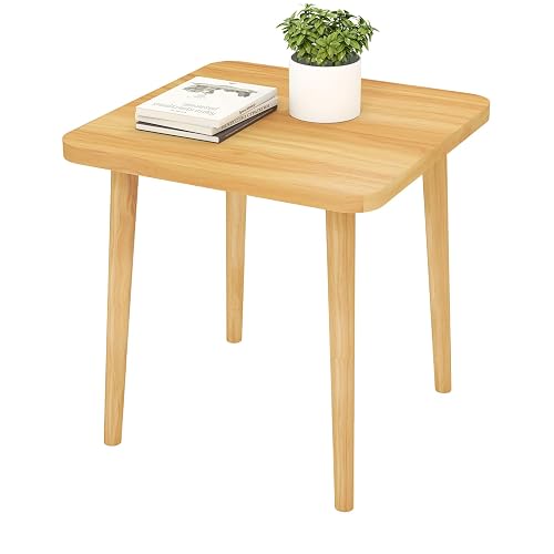 Square End table Small Side Table for Living Room, Natural,20"D