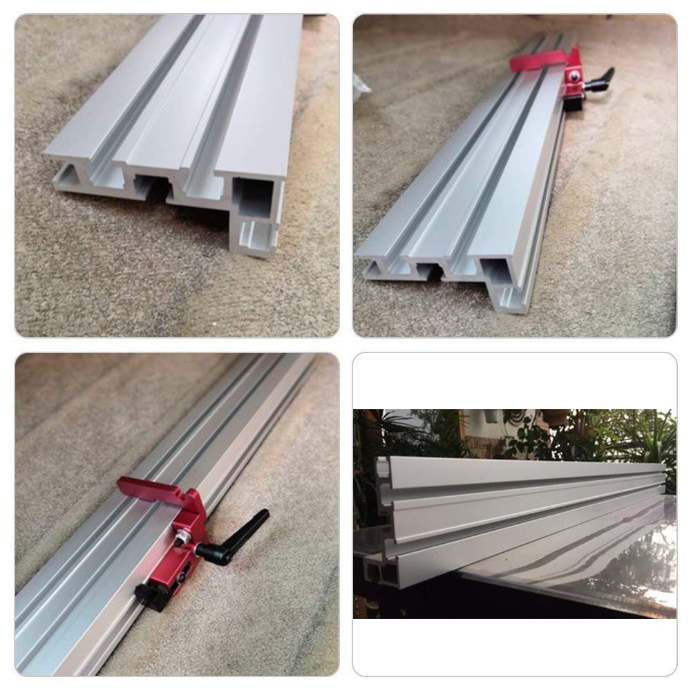 Riel en T de Aluminio, 800mm 75 Tipo T-Ranura T-Track de aleación de aluminio Mitre T-Slot para Jigs Fixtures Trineos Router Mesas Carpintería Backer Sierra para Valla 75 mm Altura