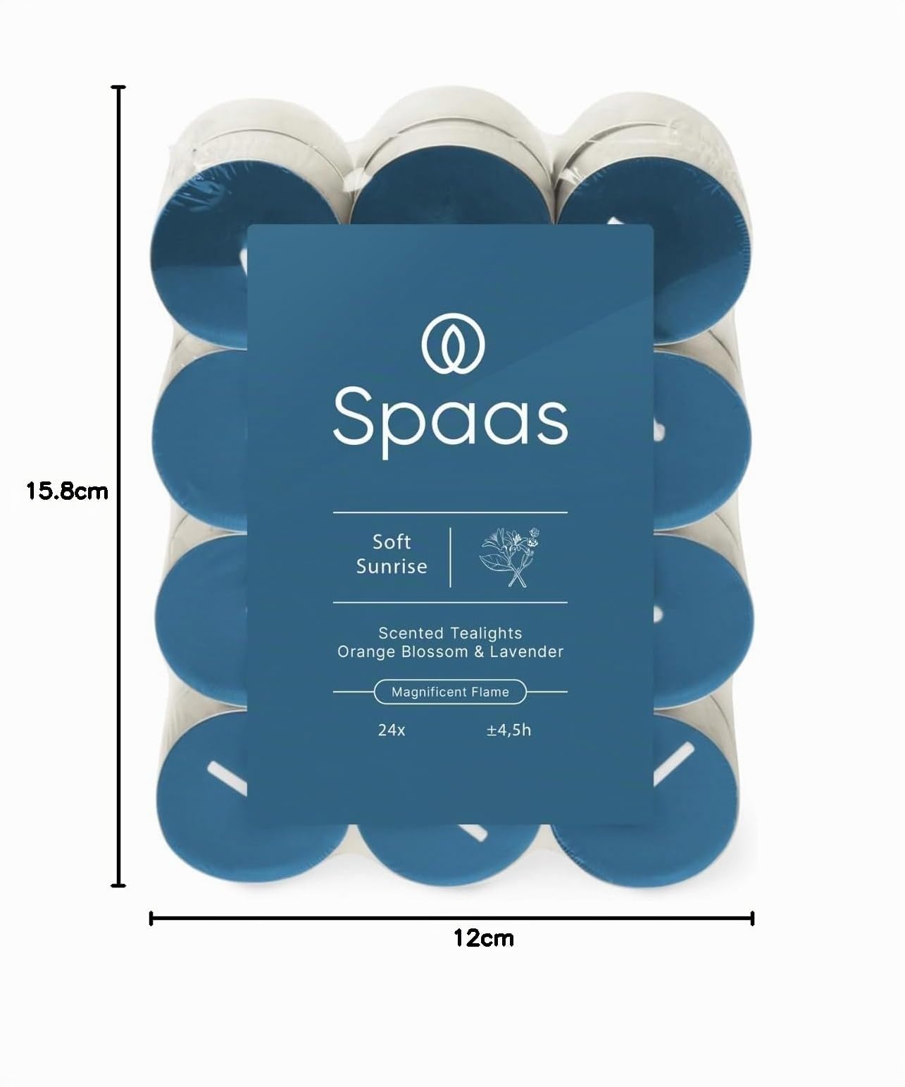 Spaas Bougies Chauffe-plats Parfumées block pack x24 4,5h - Soft Sunrise