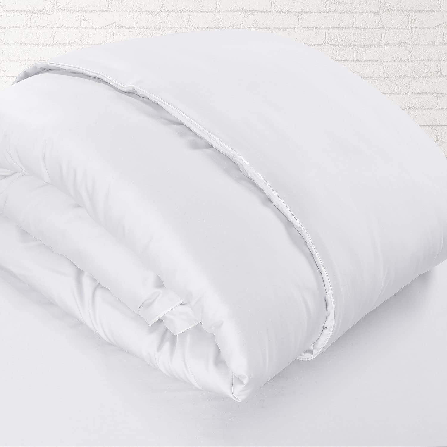 Spread Spain® Italian Cotton 500 Thread Count Single Bed Size Duvet/Quilt Cover, Soft, Breathable and Closure Zipper Duvet Cover (60" x 90" Inch, White)