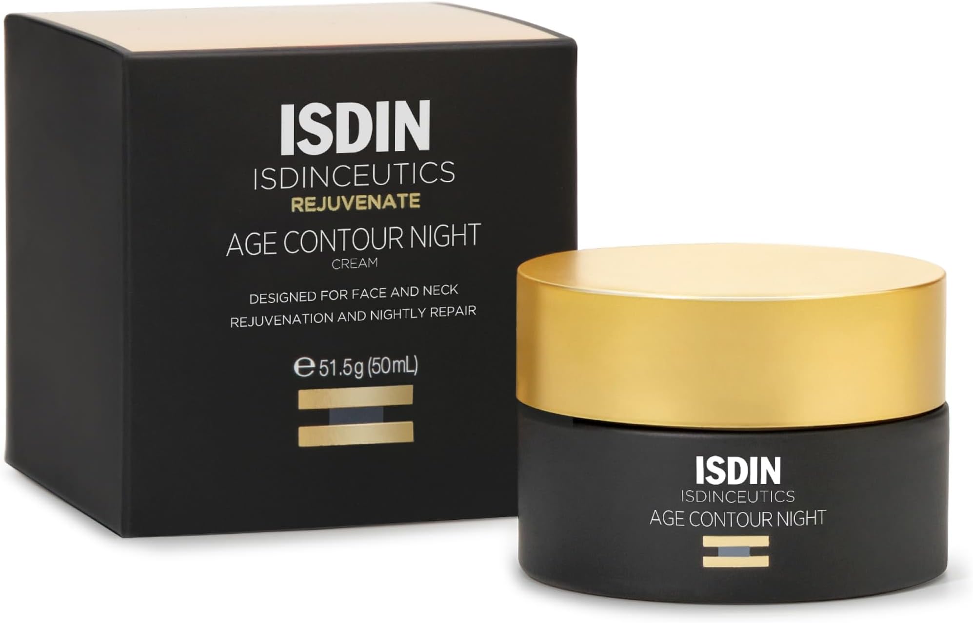 Isdinceutics Age Contour Night, Face and Neck Cream with Melatonin and Peptides, 1.8 Oz
