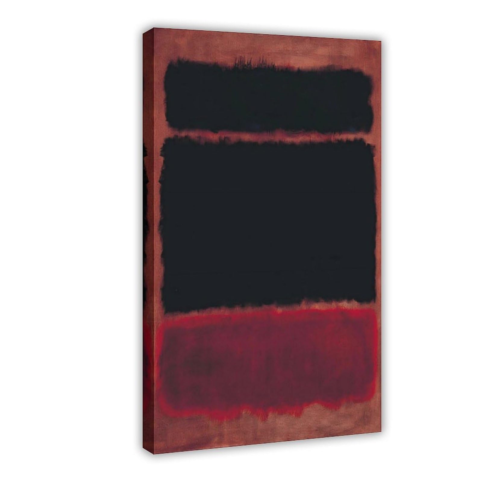 WCYB Mark Rothko czarny druk na płótnie ciemnoczerwony druk obrazy ścienne do biura 30,5 cm szer. x 45,7 cm W