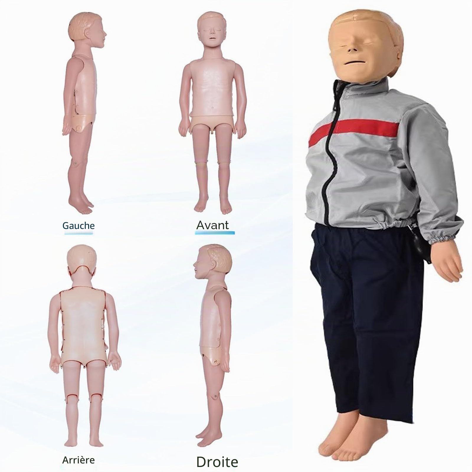 ELZEM Mannequins de Secourisme Enfant Mannequin de CPR Infantile de Réanimation Cardiopulmonaire pour L'éducation et l'enseignement des Patients A