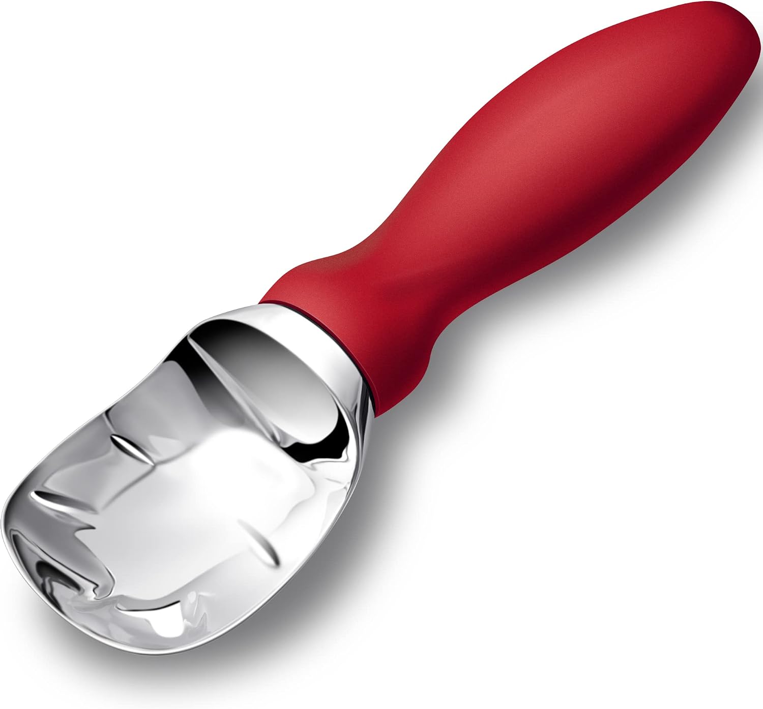 Rainspire Ice Cream Scoop Stainless Steel with Comfortable Handle, Ice Cream Scooper Heavy Duty, Ice Cream Spade Great for Spooning Frozen Hard Gelato and Sorbet, Cookie Dough, Melon, Black