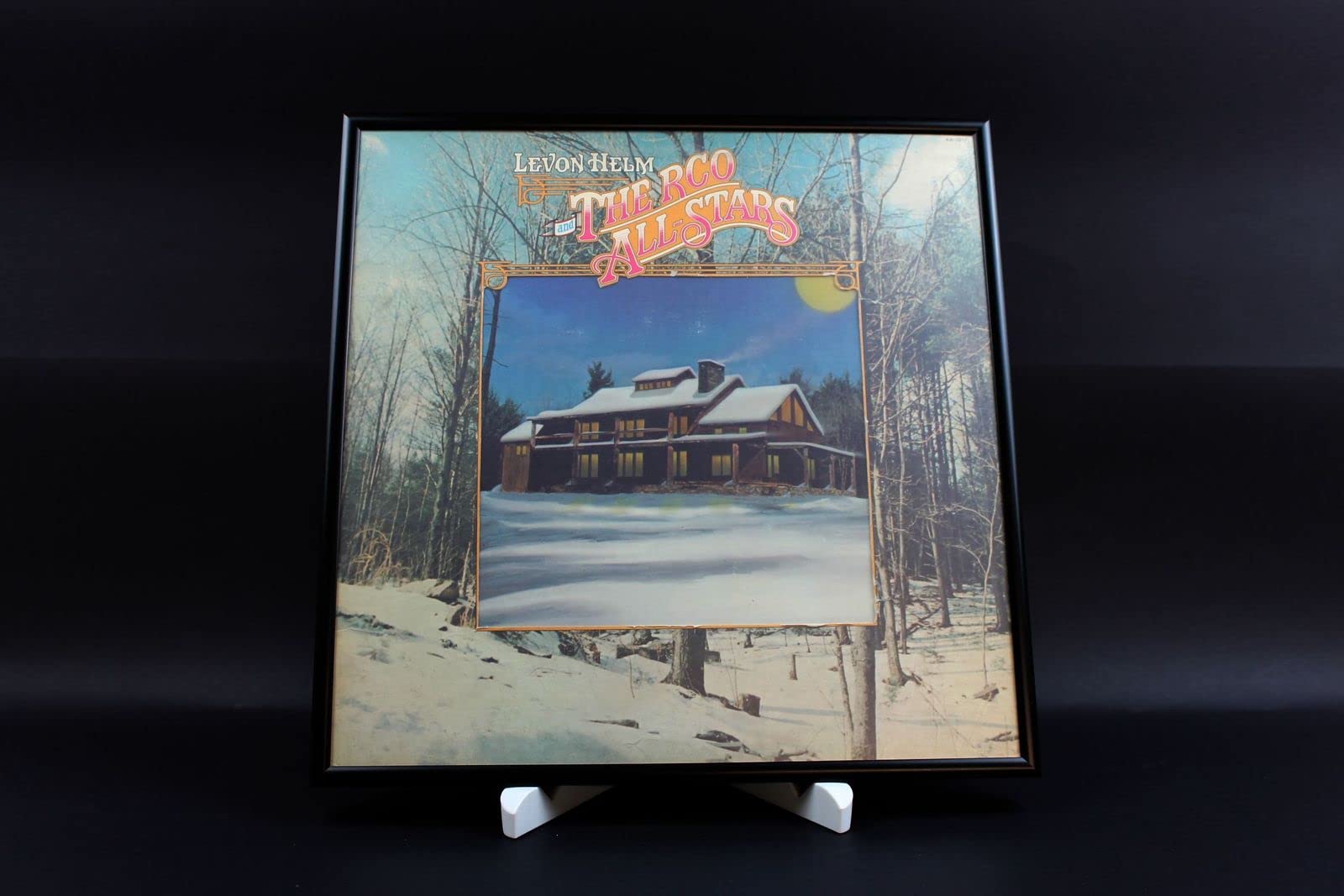 Cornice quadro espositore vetrina da parete per 1 disco LP 33 giri in vinile con copertina (vinile diametro 30 cm) (5)