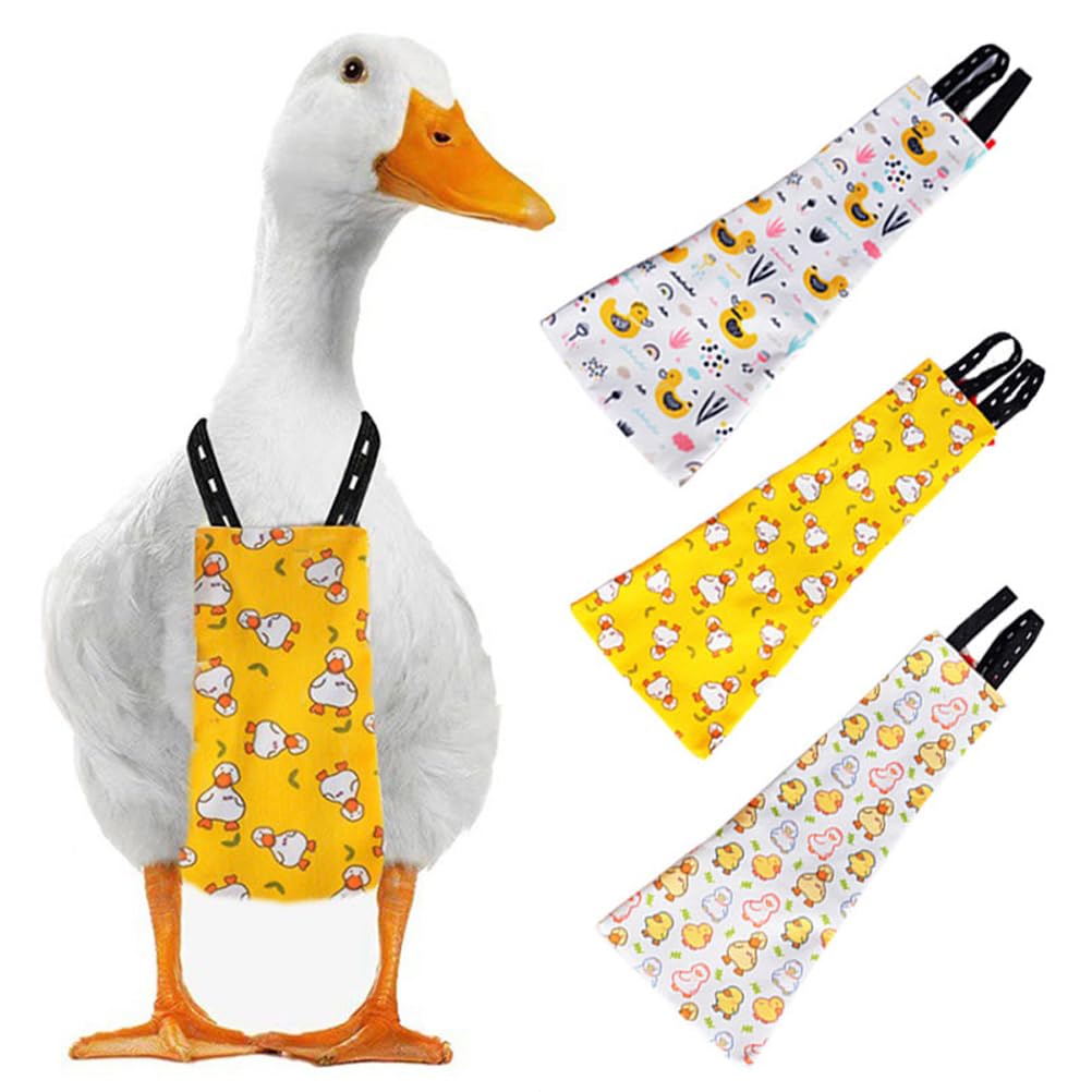 3 Pieces Pet Chicken Diapers Duckling Diapers,Washable Reusable Goose Clothes,Farm Pet Diapers Bow Tie Ducky Diapers Supplies for Poultry (Small)