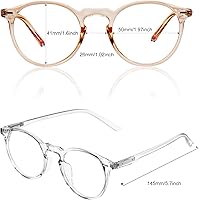 Vista 5 de Blue Light Glasses for Woman, Blue Light Blocking Lightweight Round Eyeglasses for Computer TV Gaming Phone Screen,Eye Strain